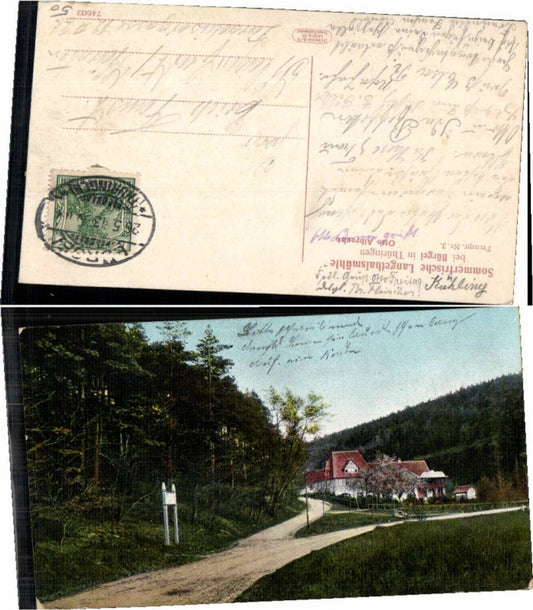 60944,Langethalsmühle b. Bürgel 1912 Wegpartie