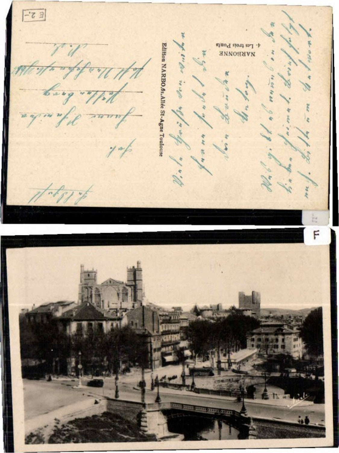 61037,Narbonne Les trois Ponts 1930