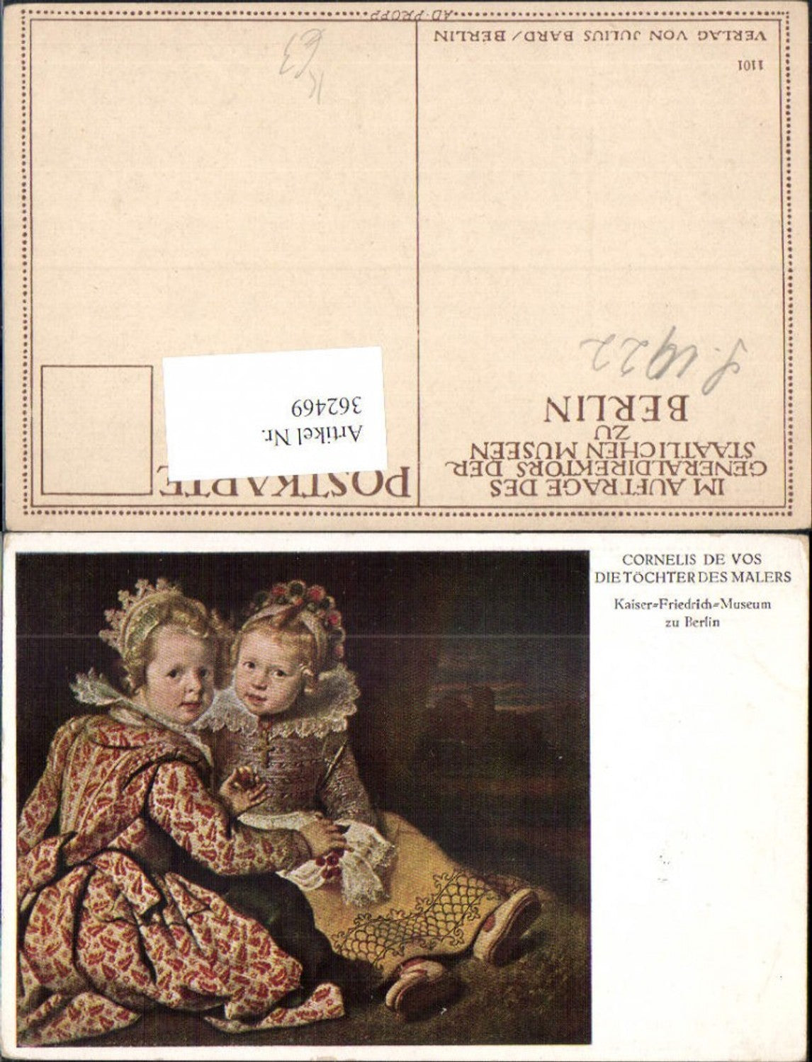 362469,Künstler Ak Cornelis de Vos Die Töchter d. Malers Kinder Mädchen m. Kirschen Früchte