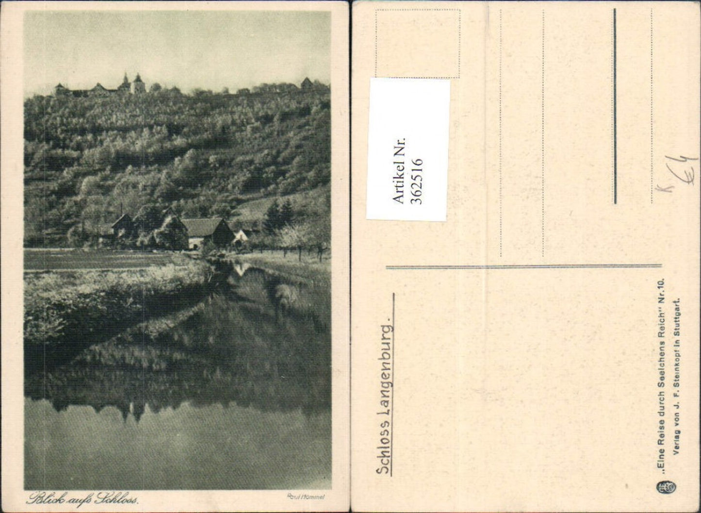 362516,Künstler Ak Paul Hummel Blick aufs Schloss Schloss Langenburg