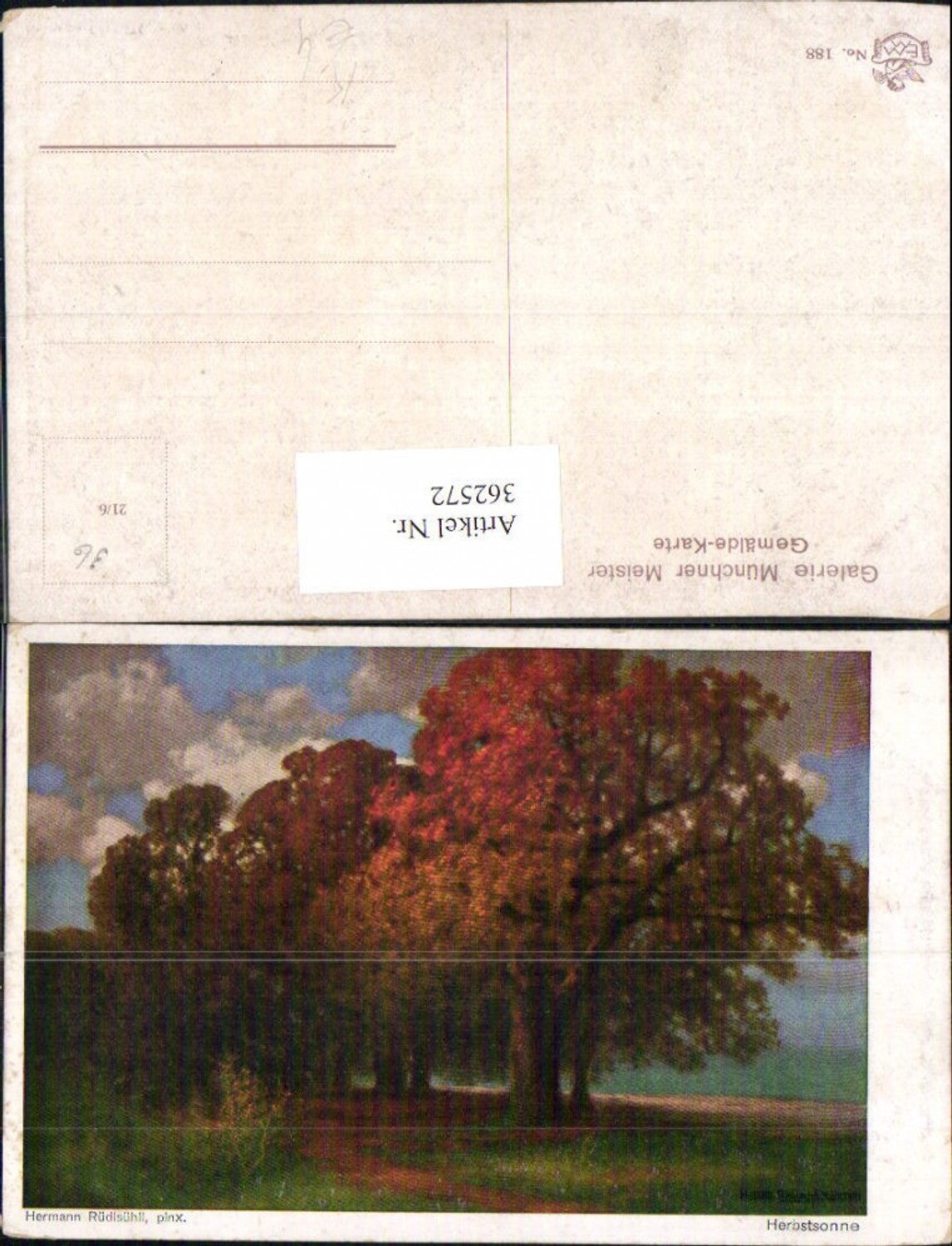 362572,Künstler Ak Hermann Rüdisühli Herbstsonne Bäume Herbststimmung
