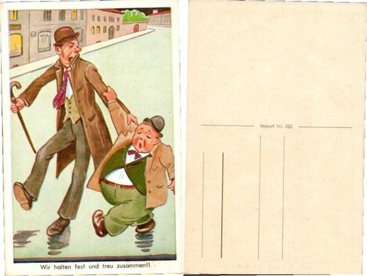 61293,Wir halten zusammen Juxkarte Betrunkene Männer
