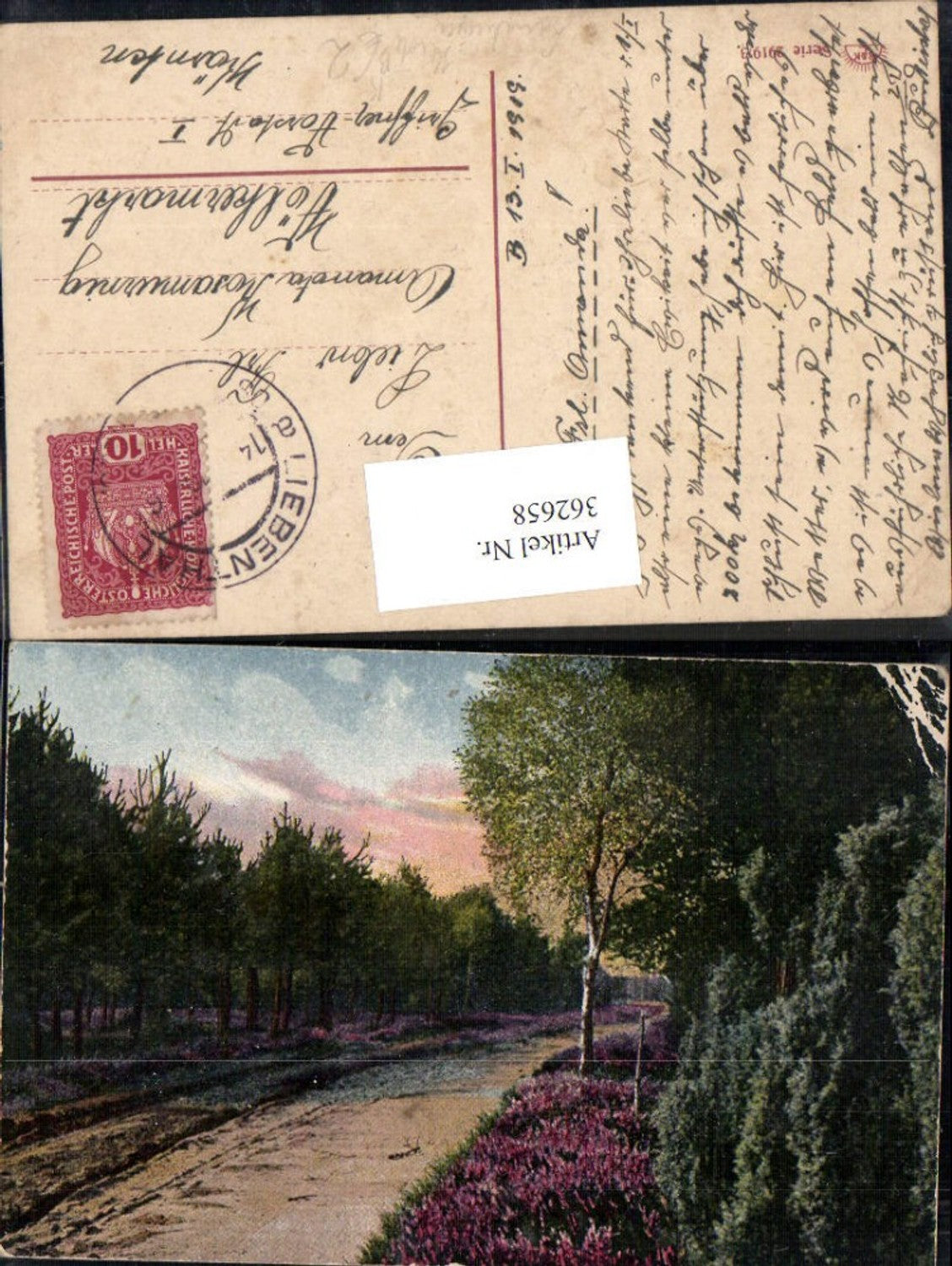 362658,Künstler Ak Lüneburger Heide Heidelandschaft