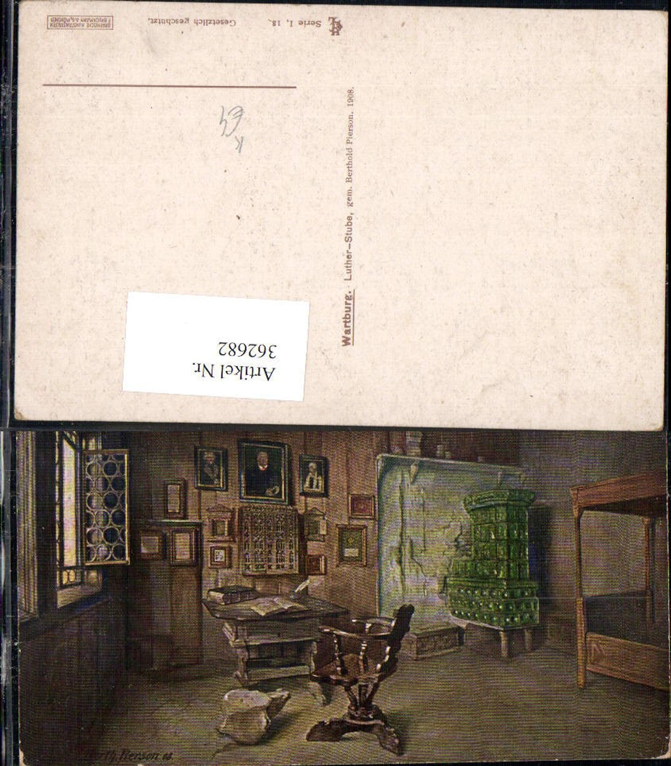 362682,Künstler Ak Berthold Pierson Luther-Stube Wartburg