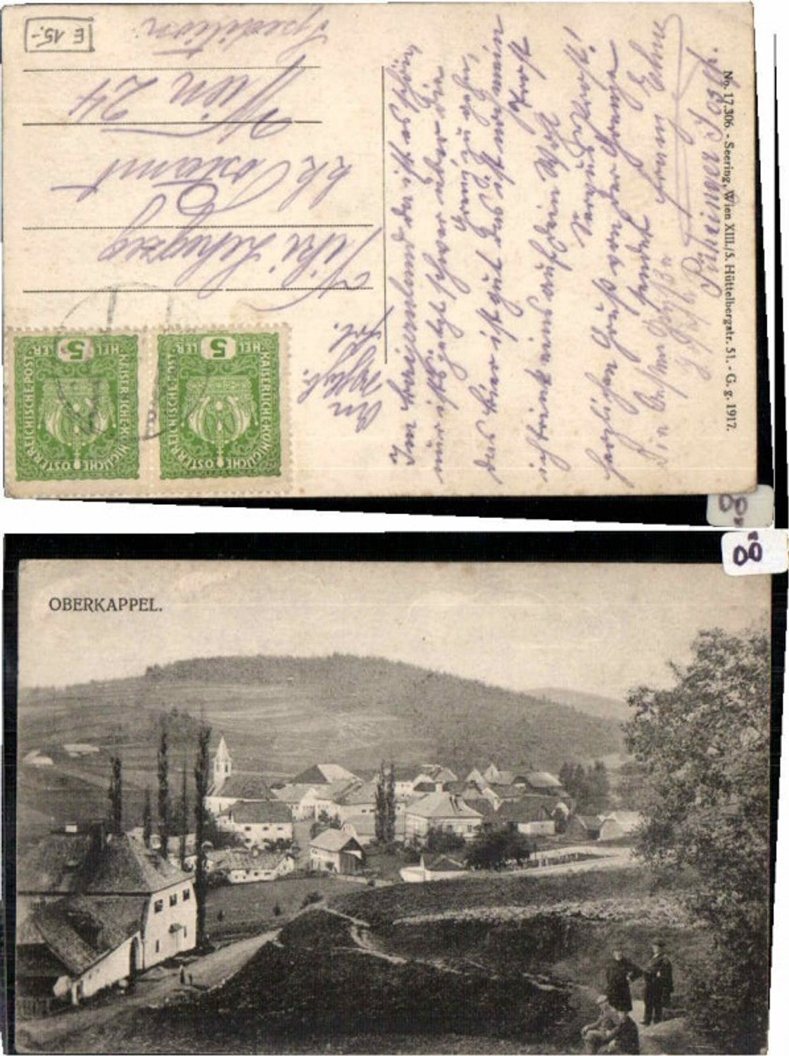 61664, Oberkappel im Mühlviertel, people on the road, 1917