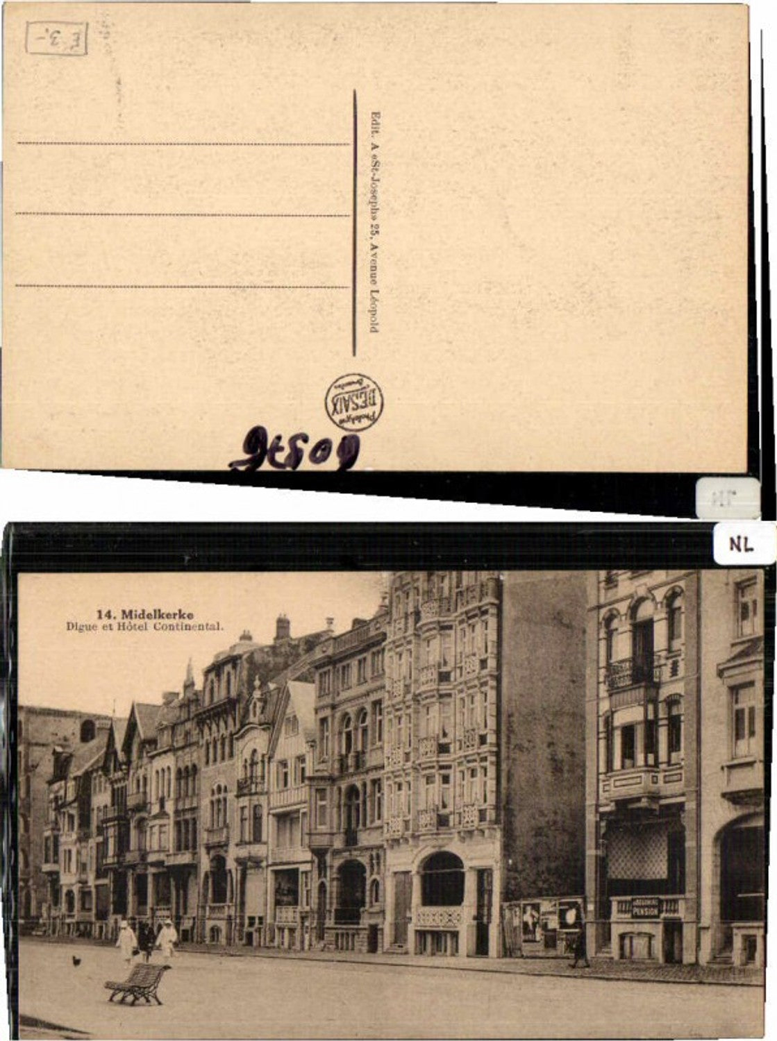 61862,Midelkerke Hotel Continental 1915