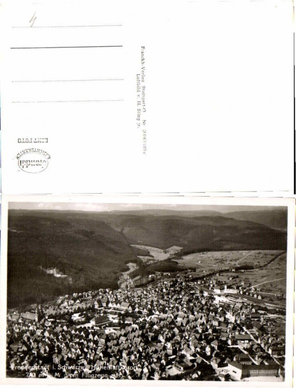 62212,Aerial view of Freudenstadt in the Black Forest