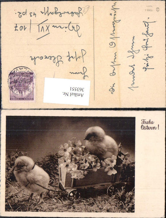 363551, Easter chicks, wagon, carriage, primroses, flowers