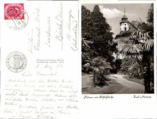 62270,Insel Mainau am Bodensee palmen Schlosskirche