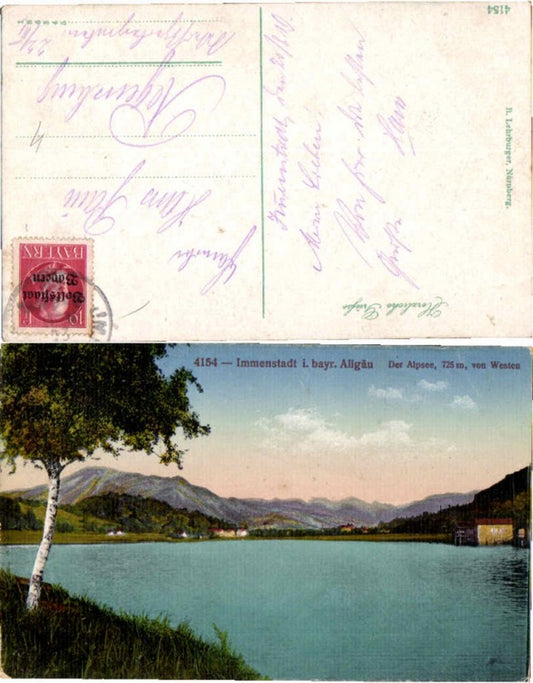 62271,Immenstadt im Allgäu Alpsee 1915 Lehrburger 4154