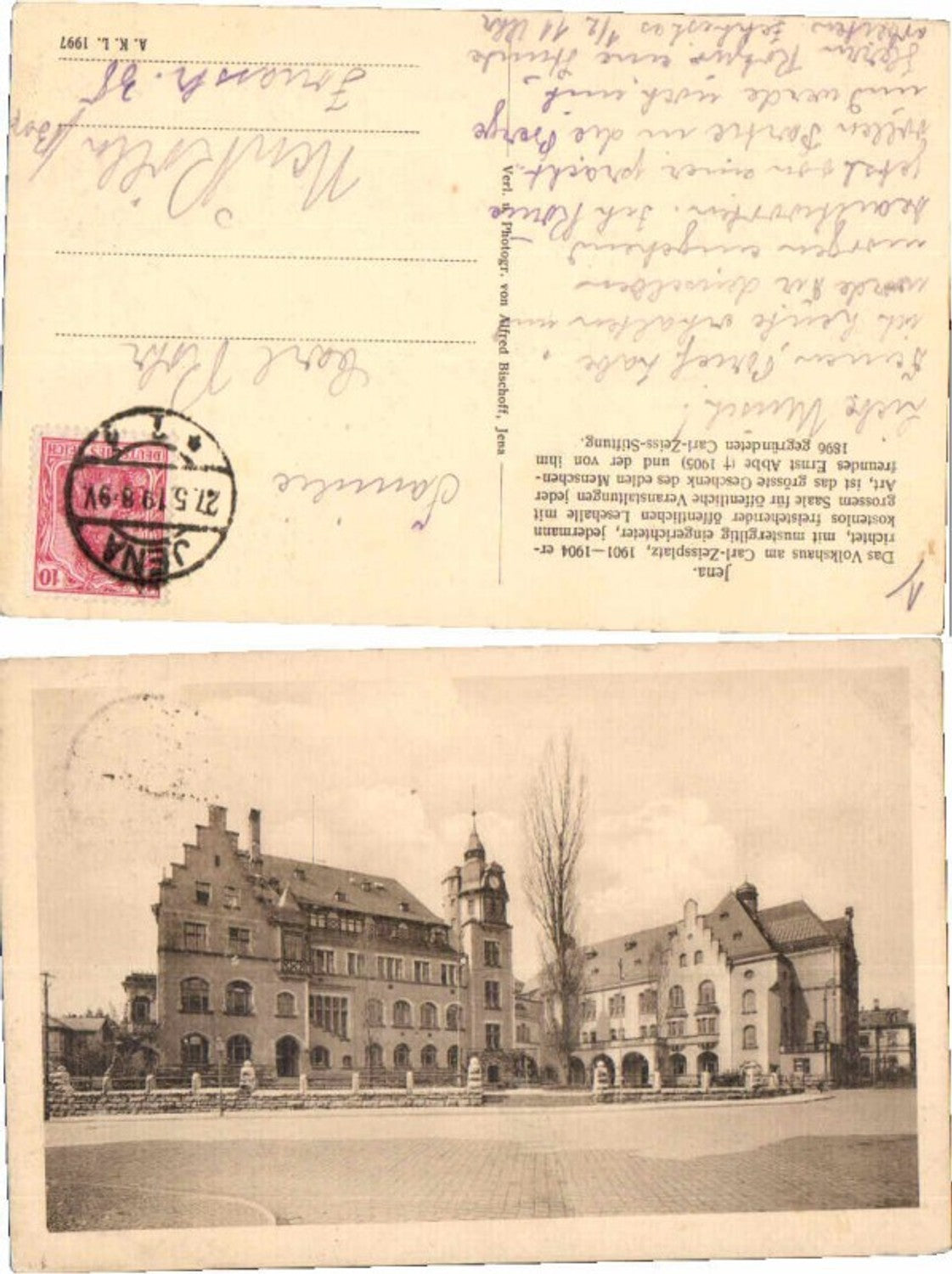 62277,Jena Carl Zeissplatz 1919