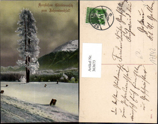 363673,Neujahr Baum Winterlandschaft Bergkulisse