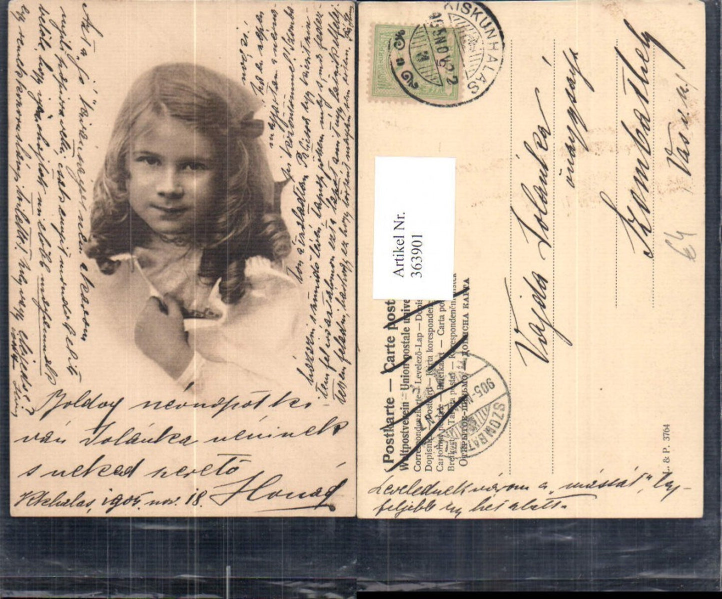 363901, Child Girl Hair Bow Portrait