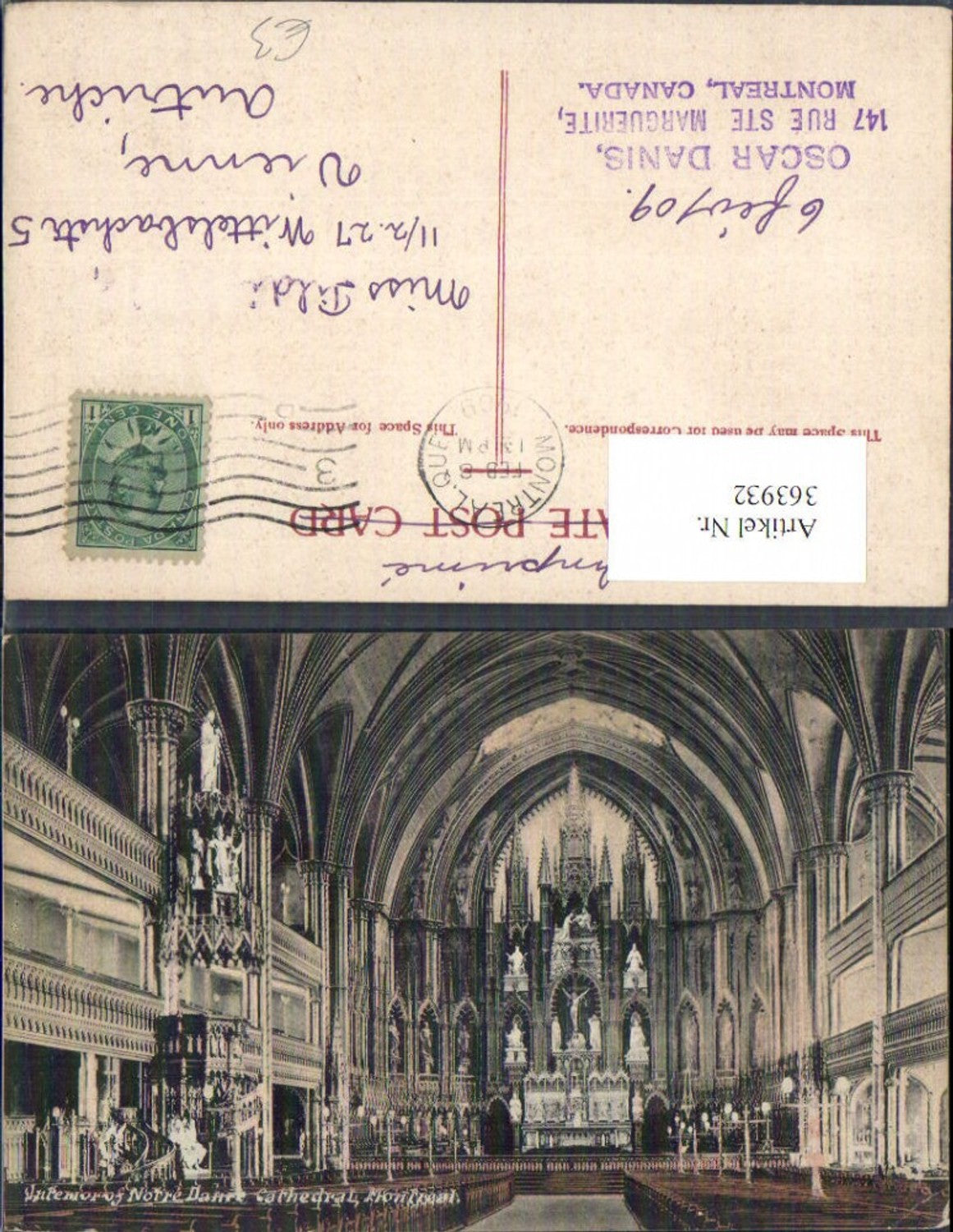 363932,Kirche Montreal Notre Dame Cathedrale Innenansicht