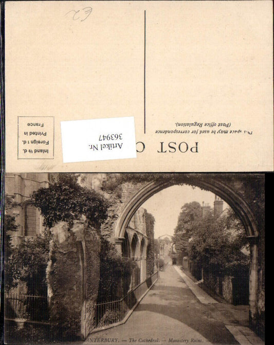 363947,Kirche Canterbury Cathedrale S.E. Monastery Ruins Torbogen