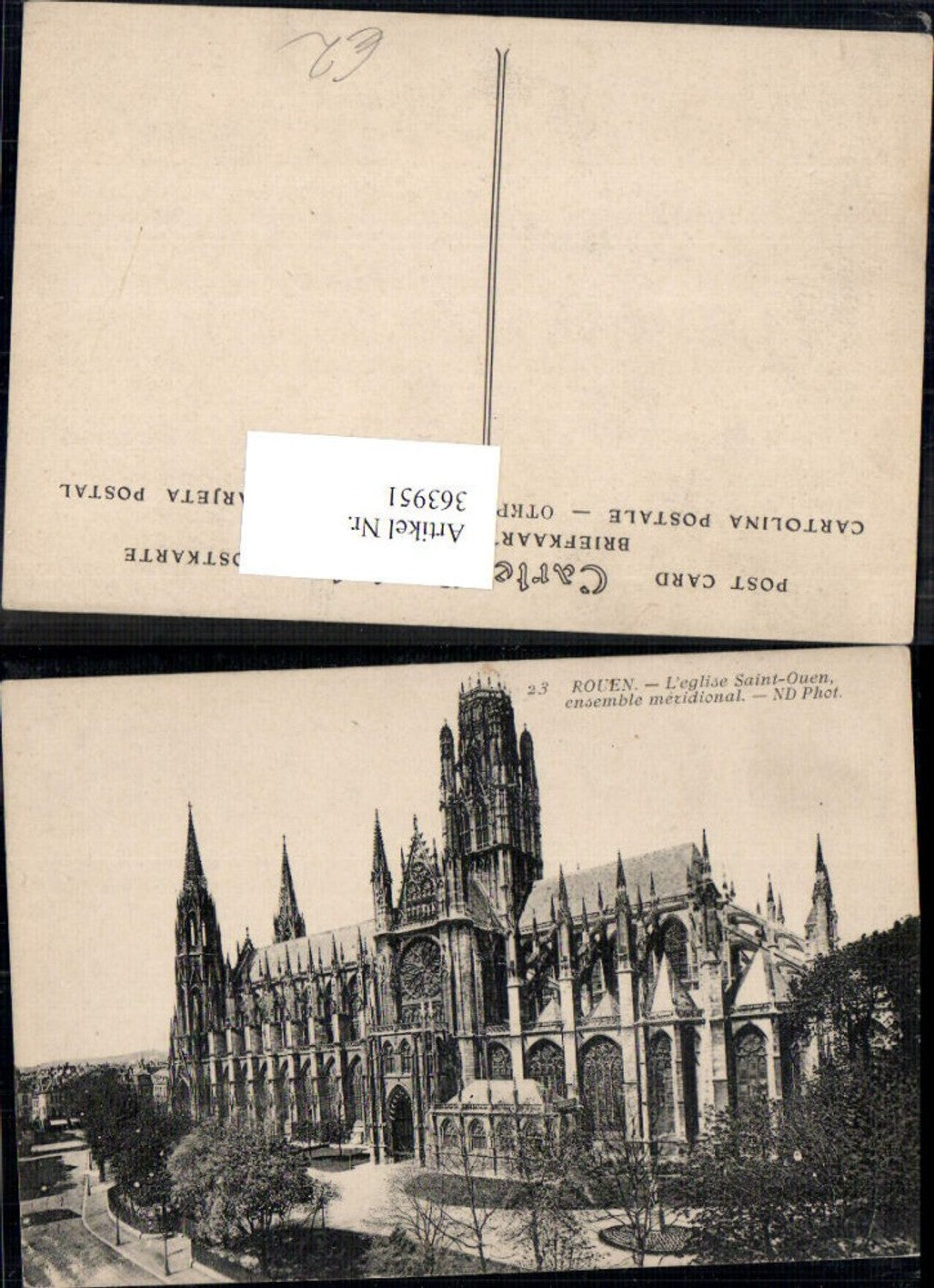 363951,Kirche Rouen L Eglise Saint-Ouen ensemble meridional