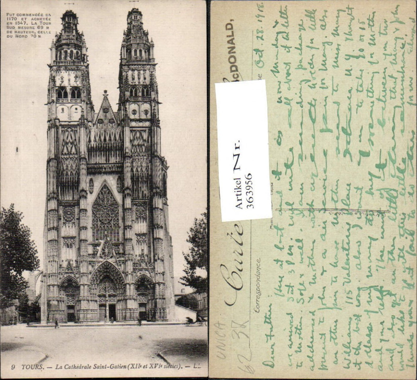 363956,Kirche Tours La Cathedrale Saint-Gatien Kathedrale