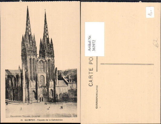 363972,Kirche Quimper Facade de la Cathedrale