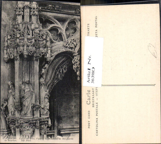 363980,Kirche Bourg Eglise de Brou Figures du Mausolee de Marguerite de Bourbon Innenansicht Statuen