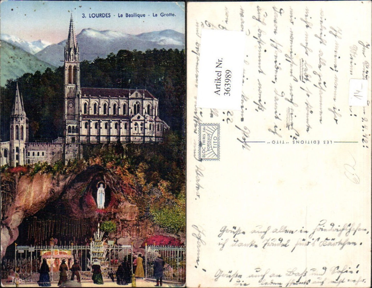 363989,Kirche Lourdes La Basilique La Grotte Statue Religion