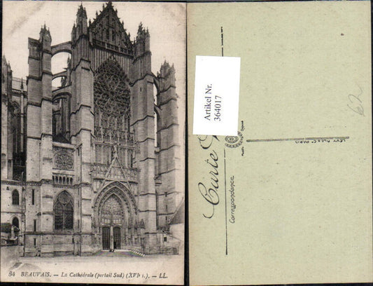 364017,Kirche Beauvais La Cathedrale Portail Sud