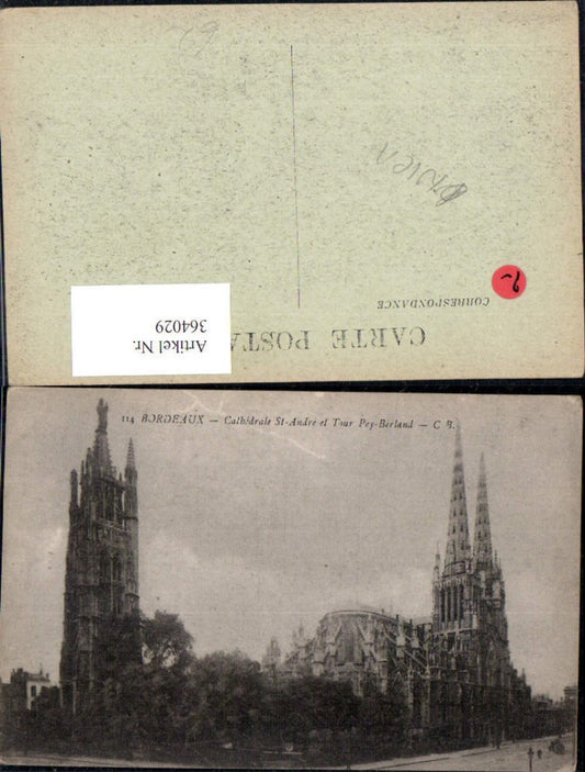 364029,Kirche Bordeaux Cathedrale St Andre et Tour Pey-Berland
