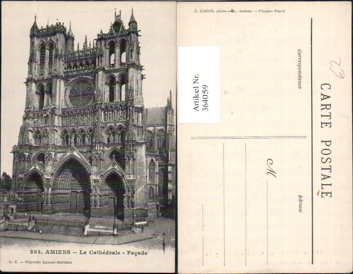 364059,Kirche Amiens La Cathedrale Facade