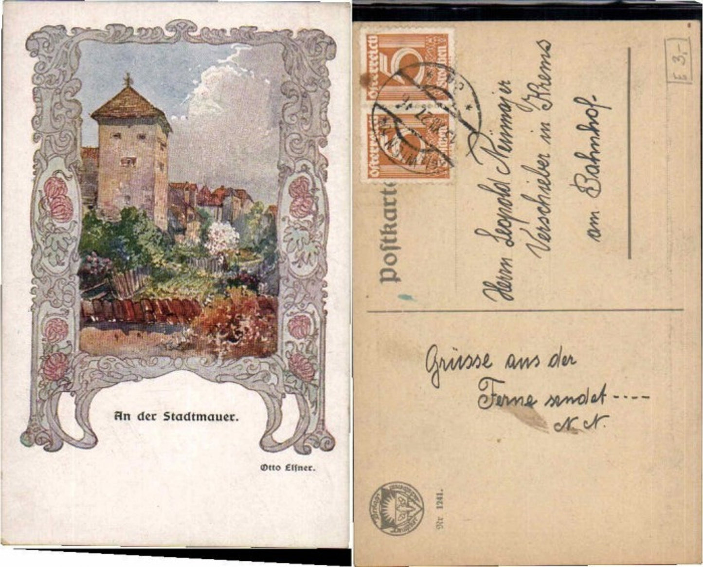 62851,Dt Schulverein 1241 Otto Elsner Stadtmauer