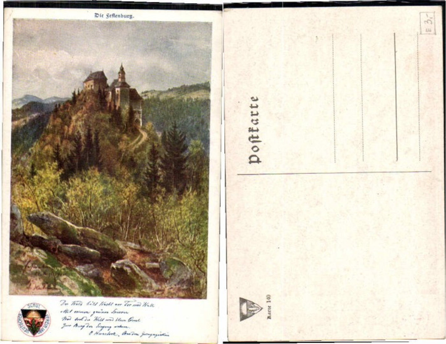 62854,Dt Schulverein 140 Die Festenburg b. Vorau