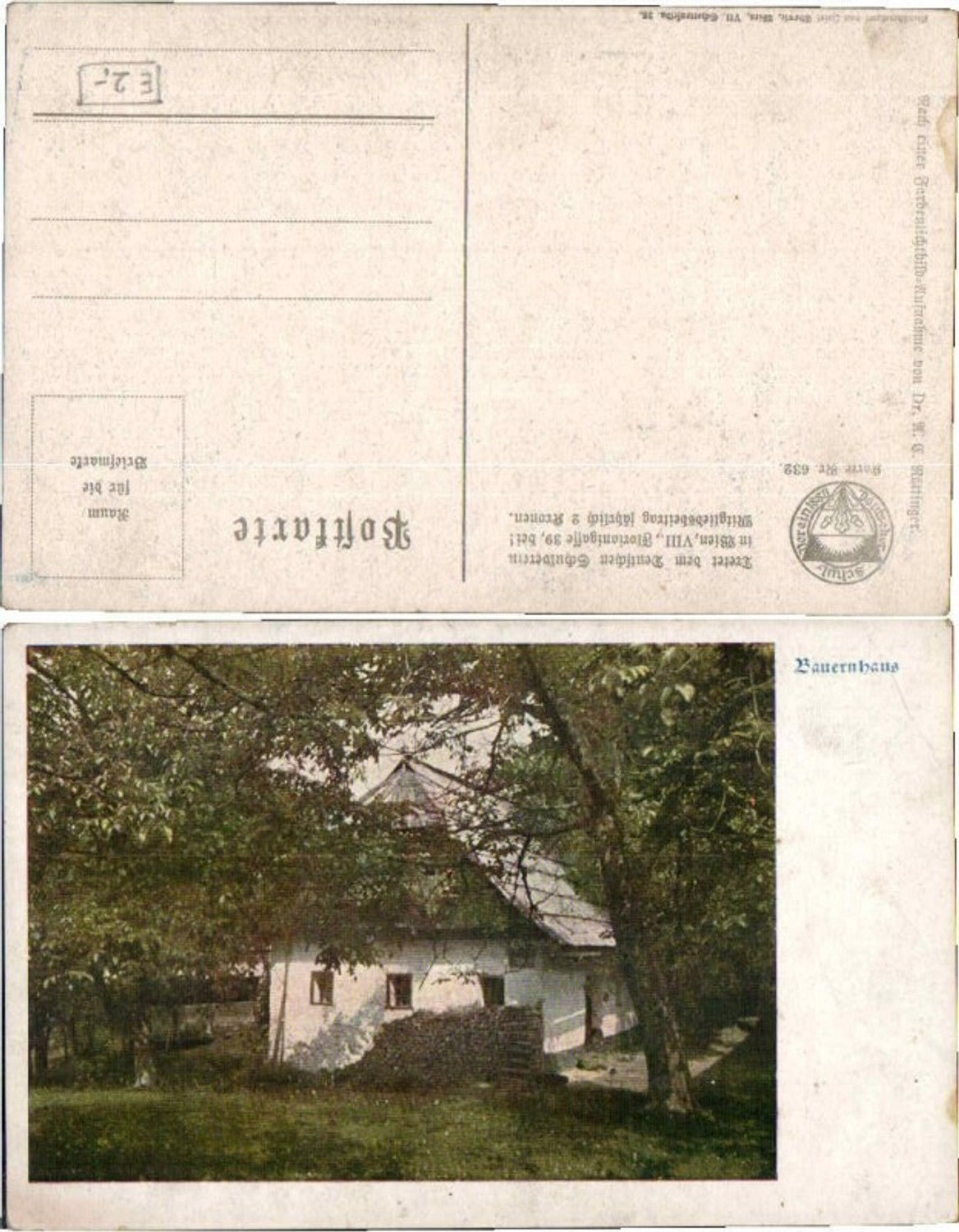 62857,Dt Schulverein 632 Bauernhaus im wald