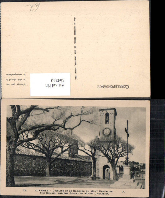 364250,Turm Cannes L Eglise et le Clocher du Mont Chevalier Turm Glockenturm Kirche