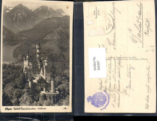 364307,Foto Ak Allgäu Schloss Neuschwanstein