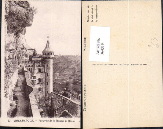364319,Schloss Rocamadour Vue prise de la Maison de Marie