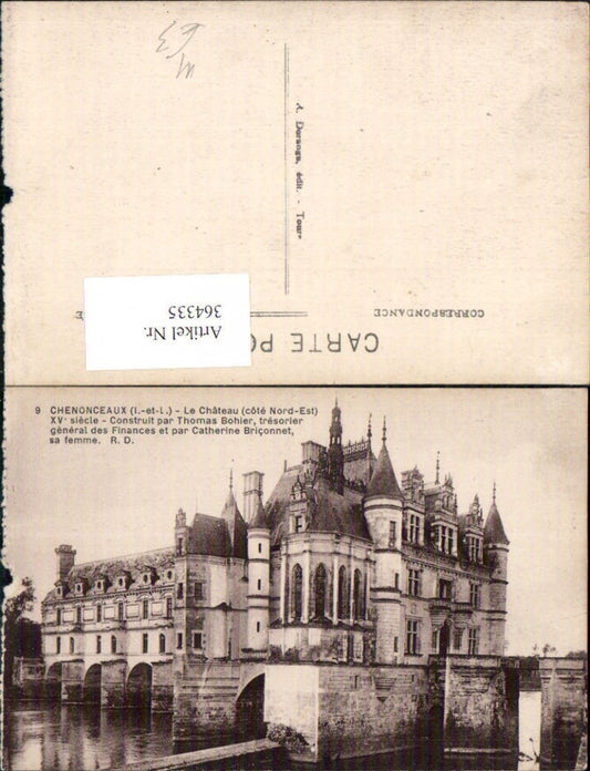 364335,Schloss Chenonceaux Le Chateau cote Nord-Est