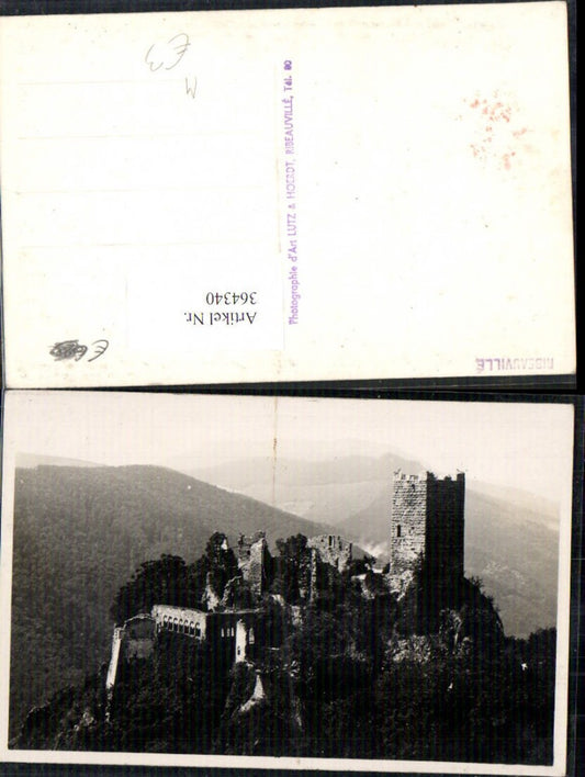 364340,Foto Ak Schloss Burg Ribeauville