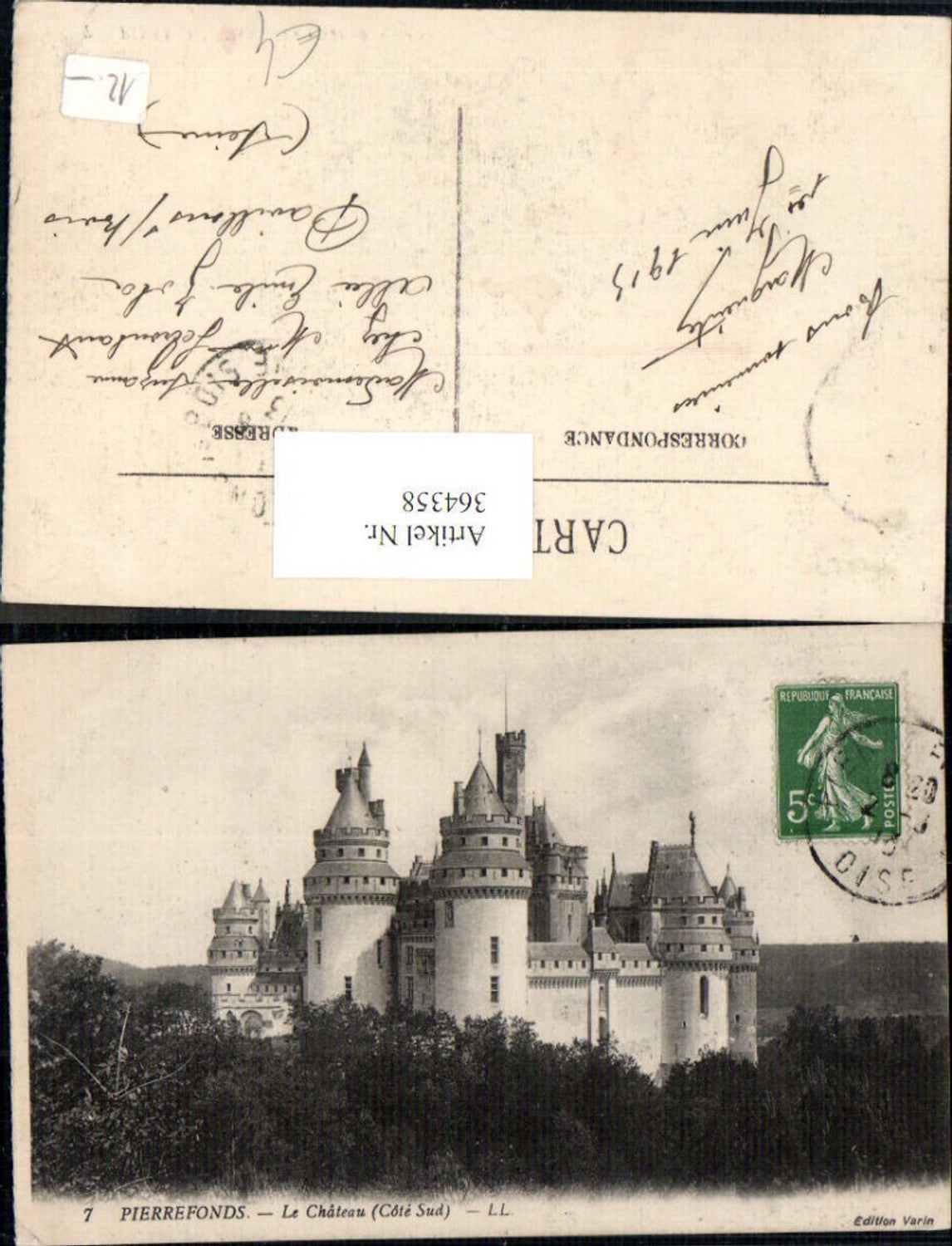 364358,Schloss Pierrefonds Le Chateau Cote Sud