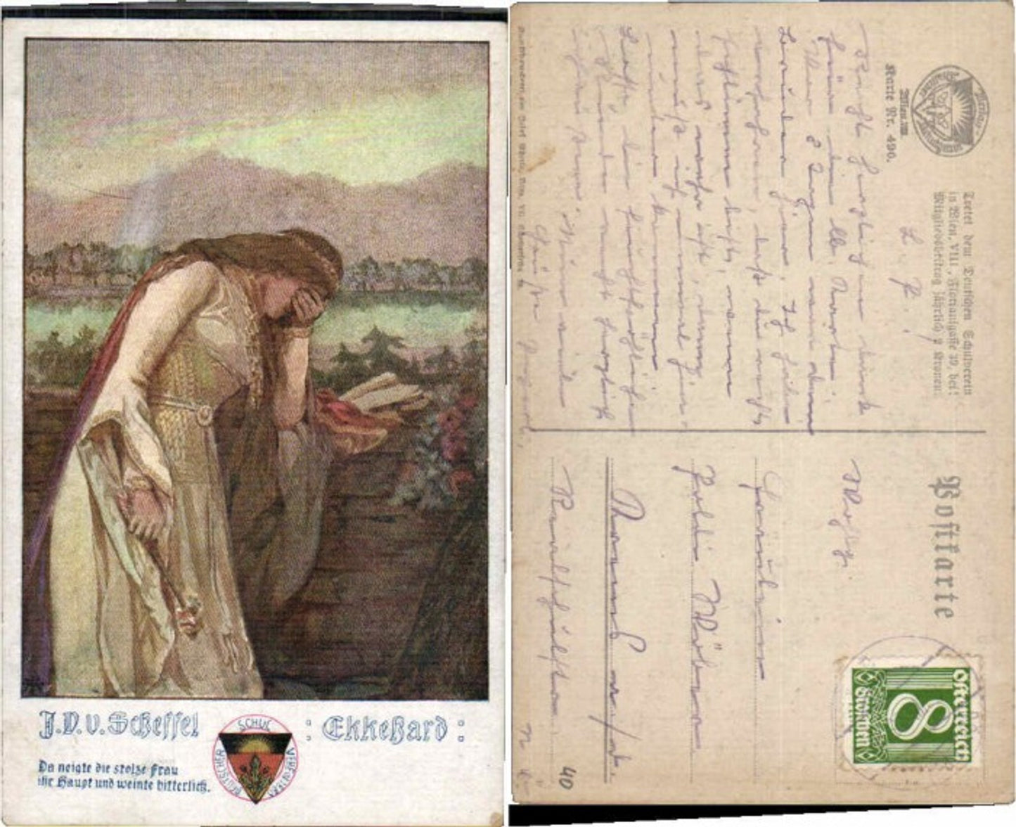63045,Dt Schulverein 490 F. Kuderna Weinende Frau