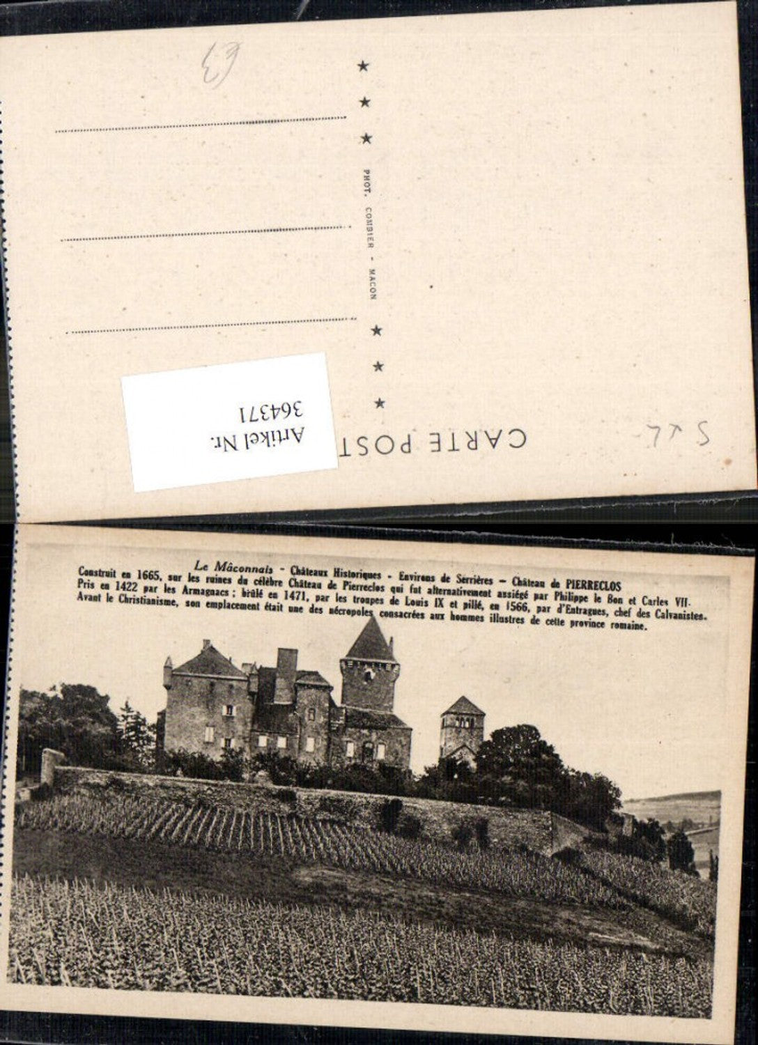 364371,Schloss Le Maconnais Chateau de Pierreclos