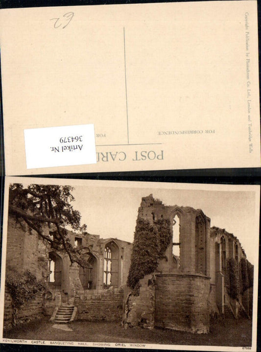 364379,Schloss Kenilworth Castle Banqueting Hall Showing Oriel Window