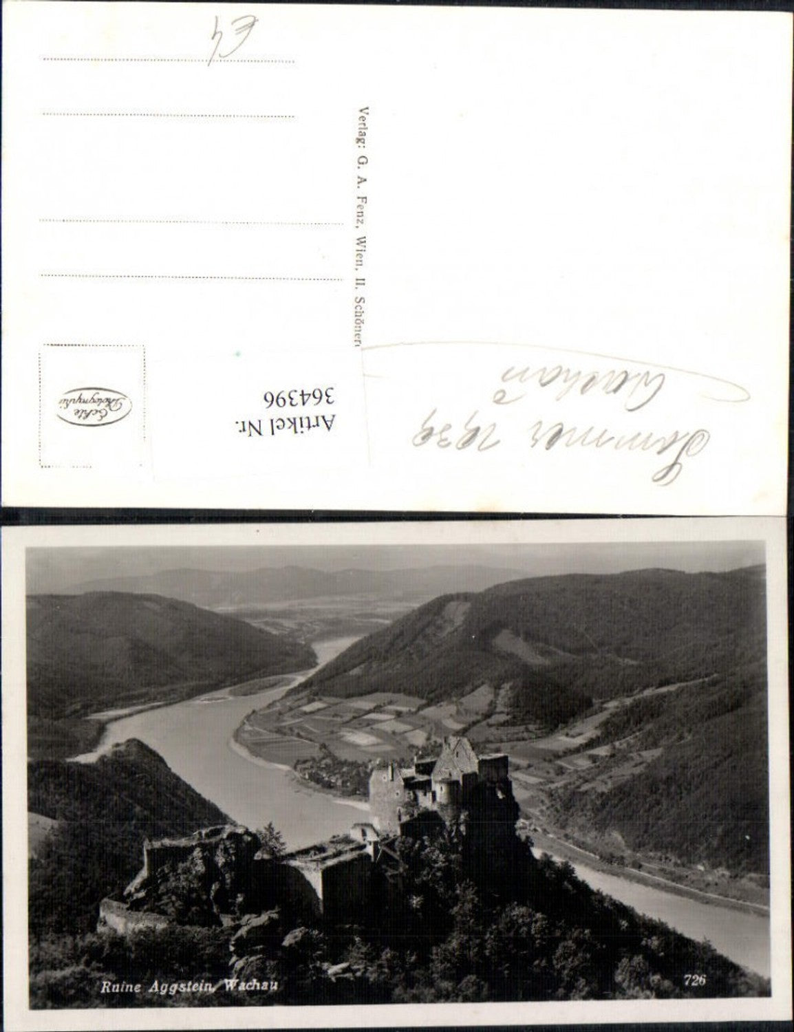364396,Foto Ak Burg Ruine Aggstein Wachau 1939