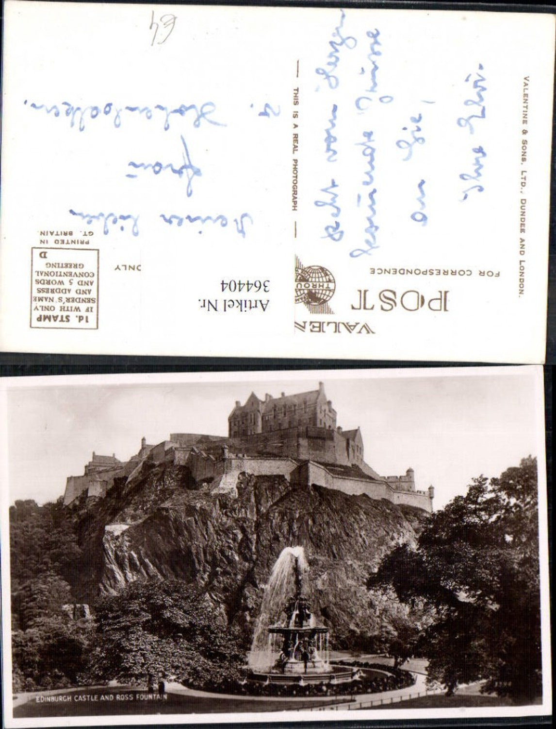 364404,Schloss Edinburgh Castle and Ross Fountain Springbrunnen Brunnen