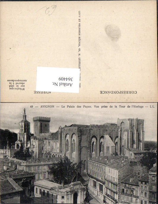 364409,Schloss Avignon Le Palais des Papes Vue prise de la Tour de l Horloge