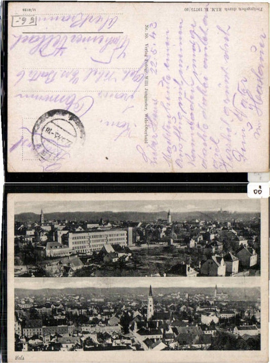 63114, Wels Beautiful multi-image postcard, field post