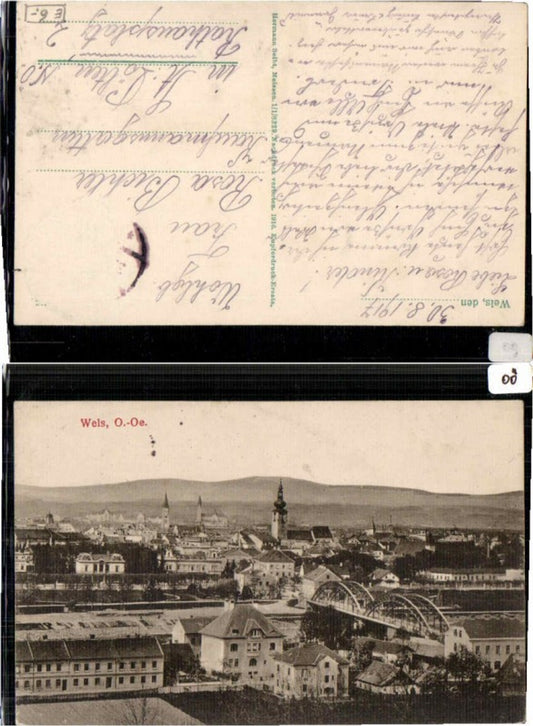 63115,Wels Partie zum Ort 1917