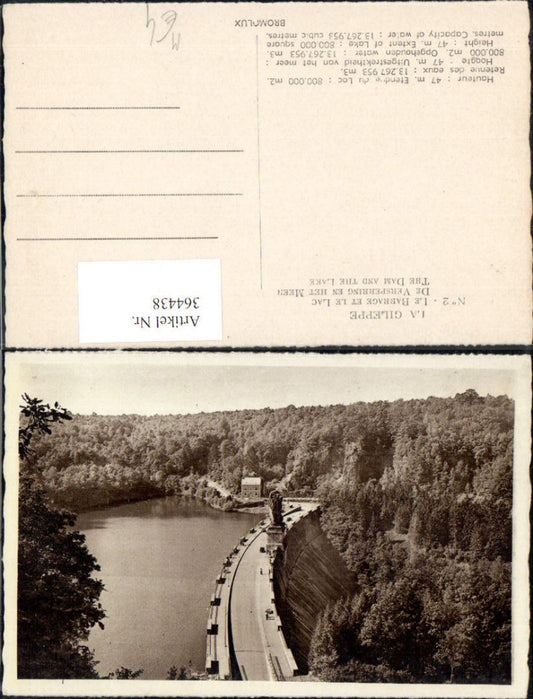 364438,Talsperre La Gileppe Le Barrage et le Lac