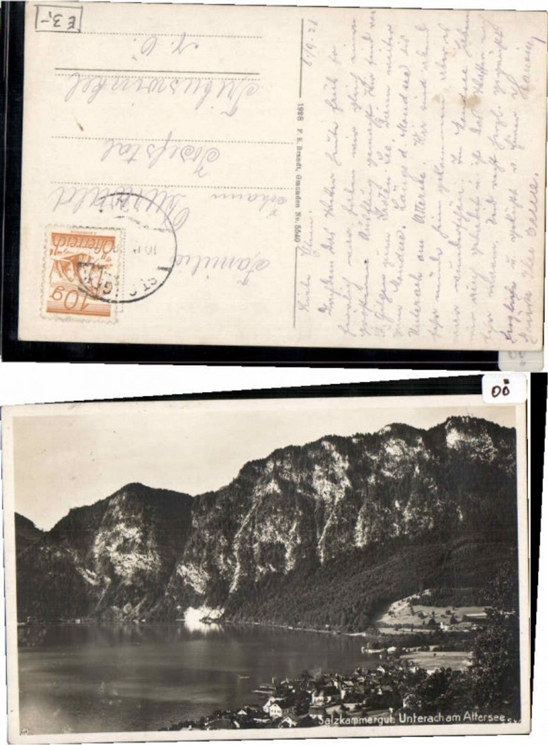 63247, Unterach am Attersee 1928 pub Brandt 5540