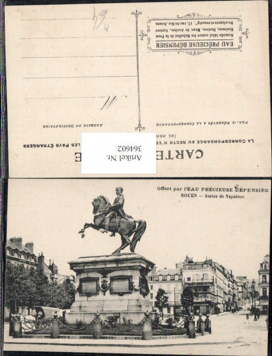364602,Statue Rouen Statue de Napoleon Reiterdenkmal