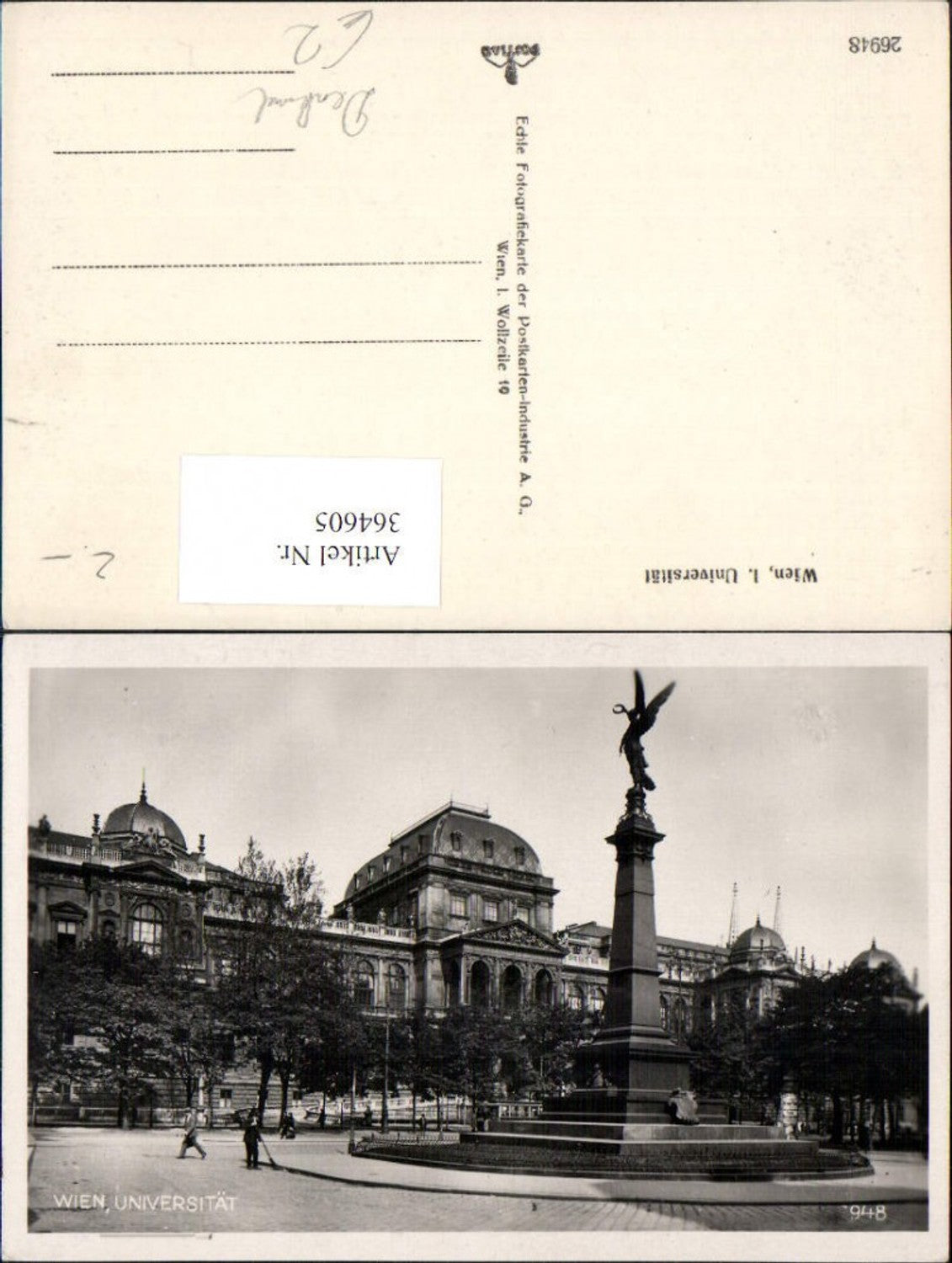 364605,Wien Universität Denkmal