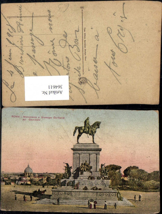 364611,Statue Roma Monumento a Giuseppe Garibaldi sul Gianicolo Reiterdenkmal