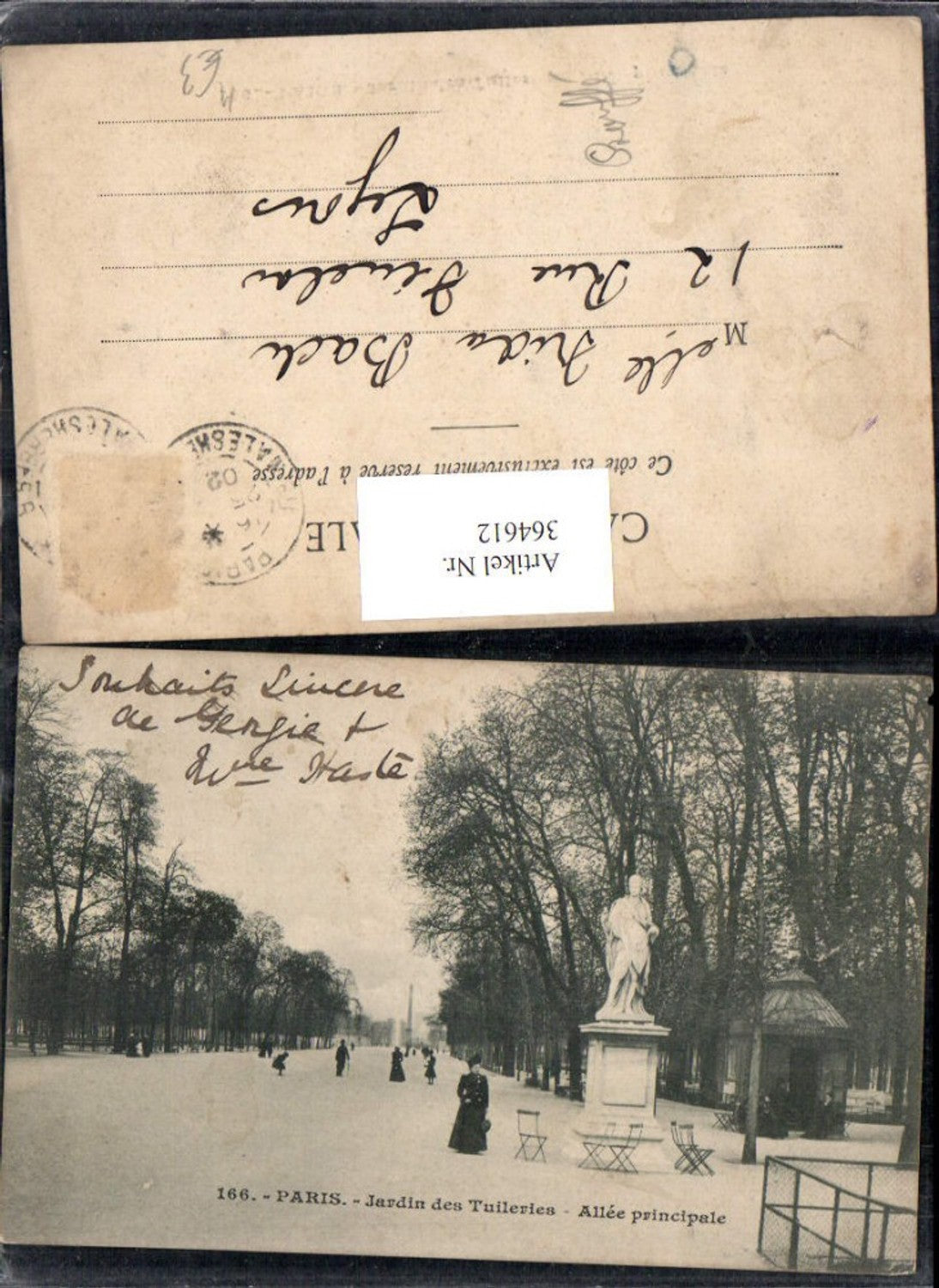 364612,Statue Paris Jardin des Tuileries Alle principale